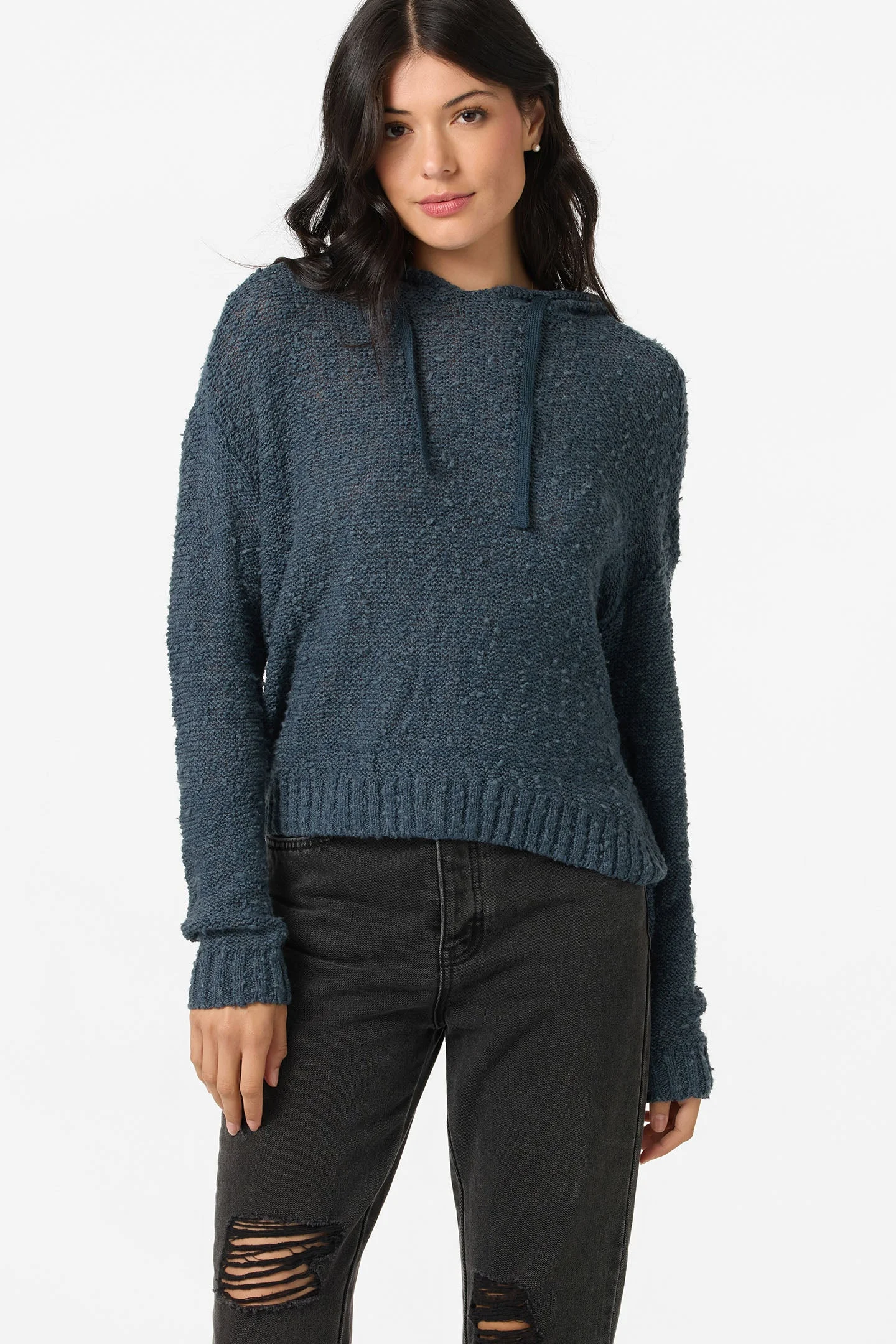 Jayne Solid Long Sleeve Sweater - 1