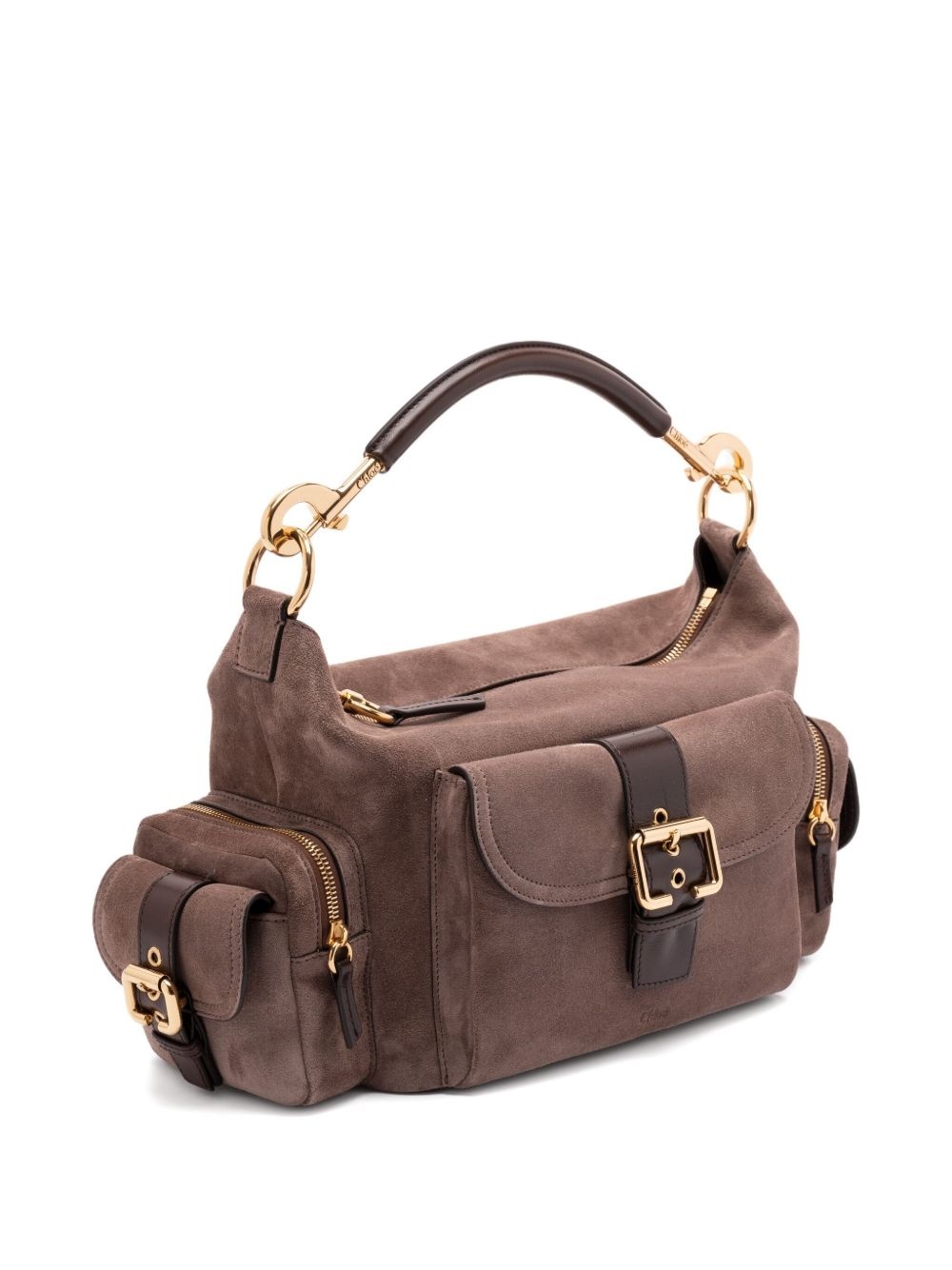 medium Camera suede shoulder bag - 2