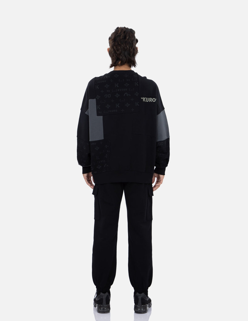 Brush Effect Logo Embroidery Cargo Sweatpants 5