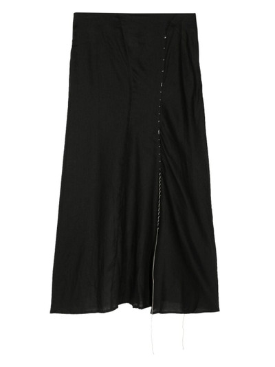 Yohji Yamamoto asymmetric linen skirt outlook