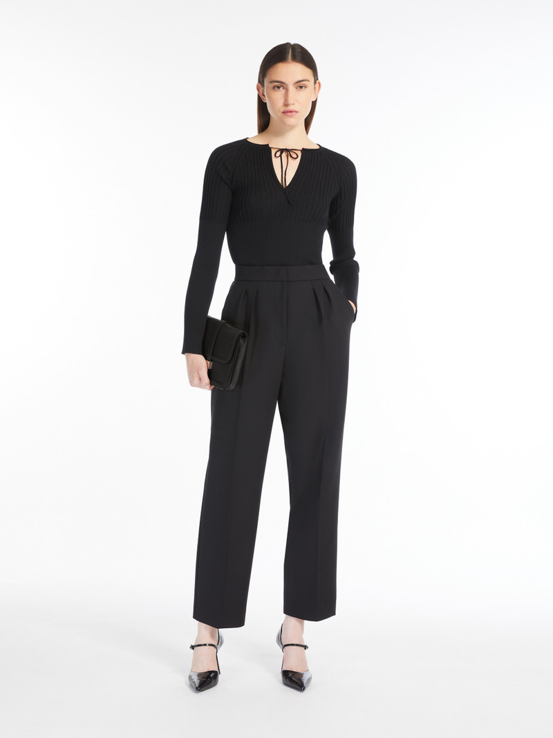 Max Mara VERBANO Slim-fit, stretch-wool trousers outlook