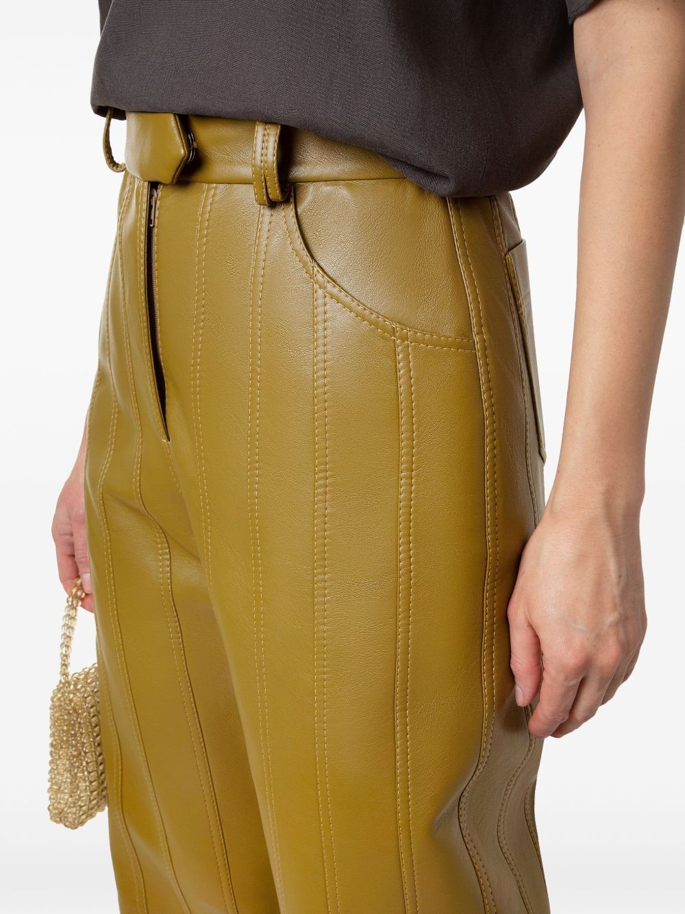 faux-leather trousers - 4