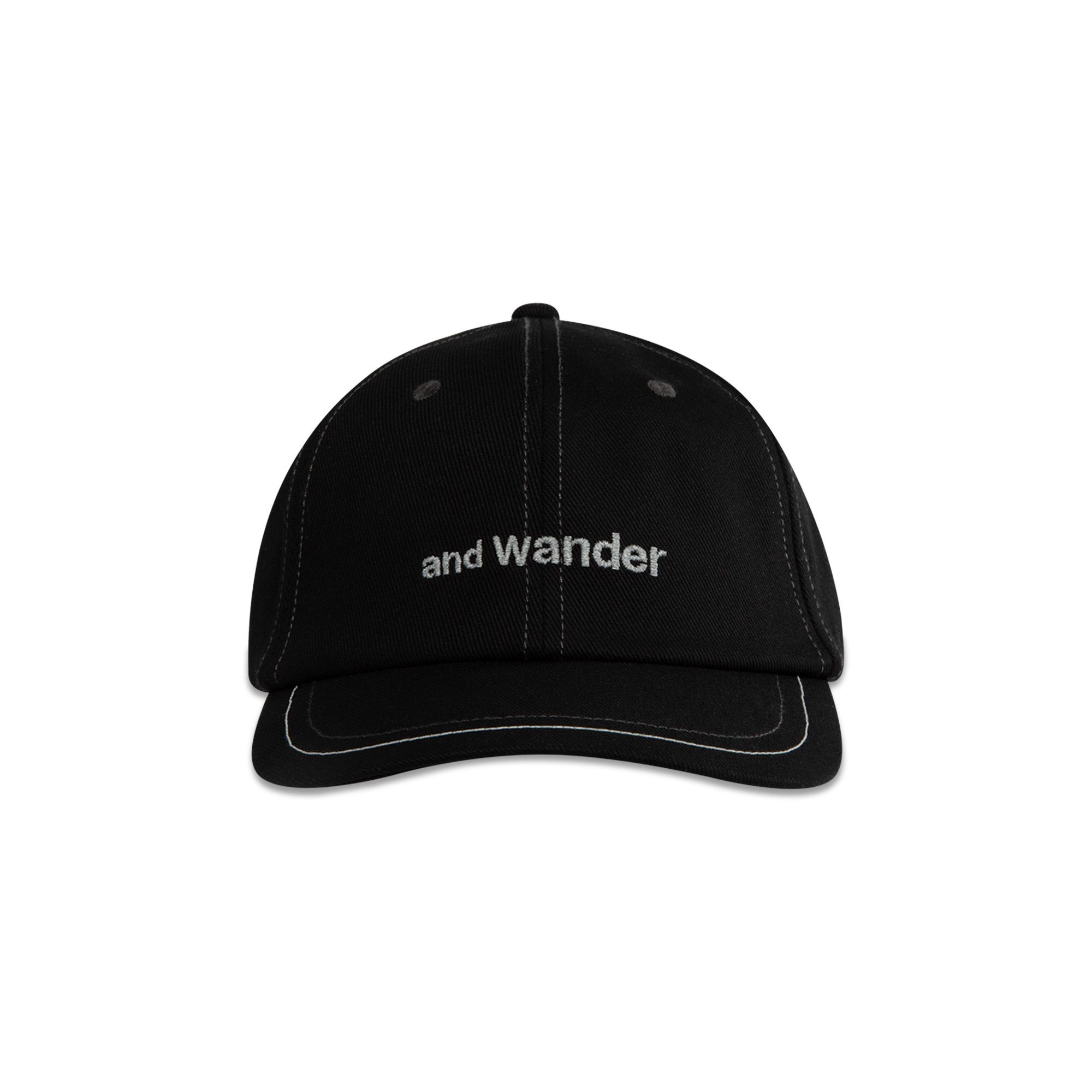 And Wander Cotton Twill Cap 'Black' - 1