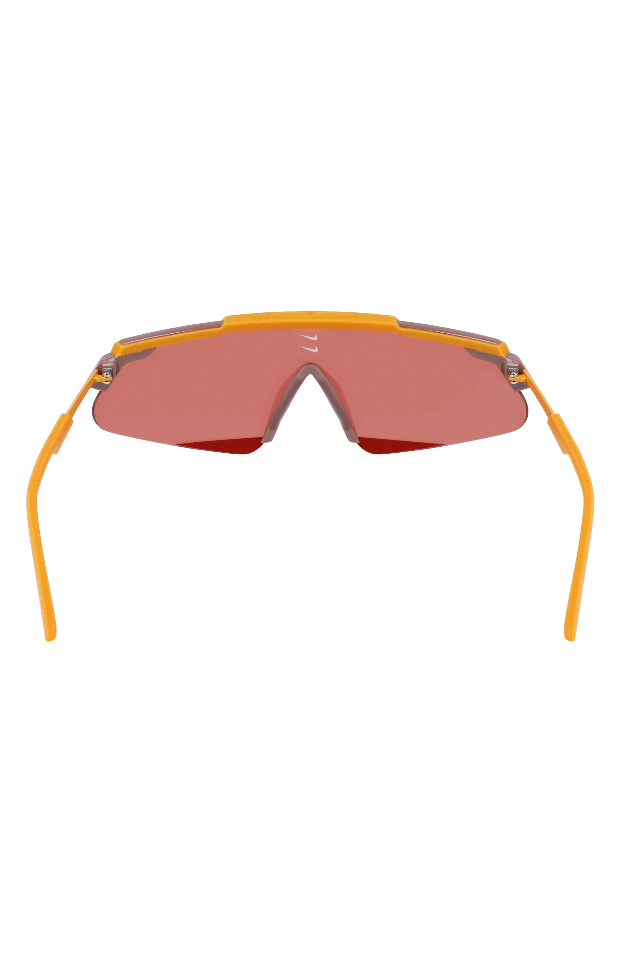 Nike Marquee 66mm Oversize Shield Sunglasses in Monarch/Vermillion at Nordstrom - 6