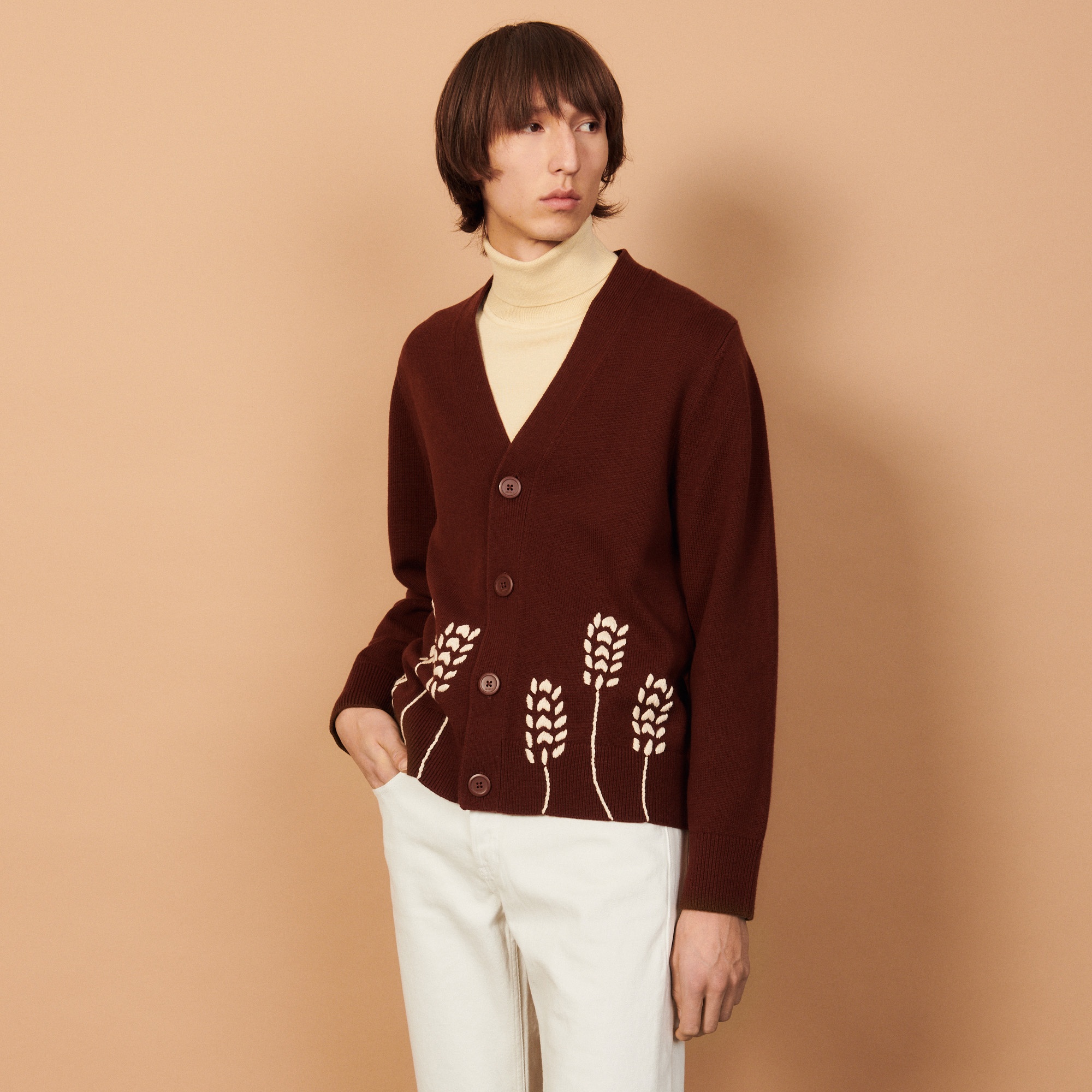 Wool cardigan with embroidery - 2