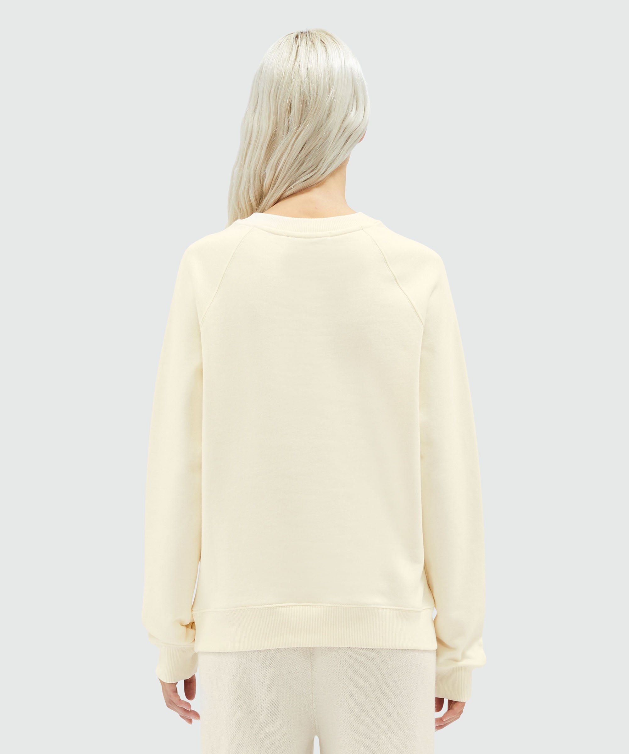 Cream jersey sweatshirt with micro logo - 3
