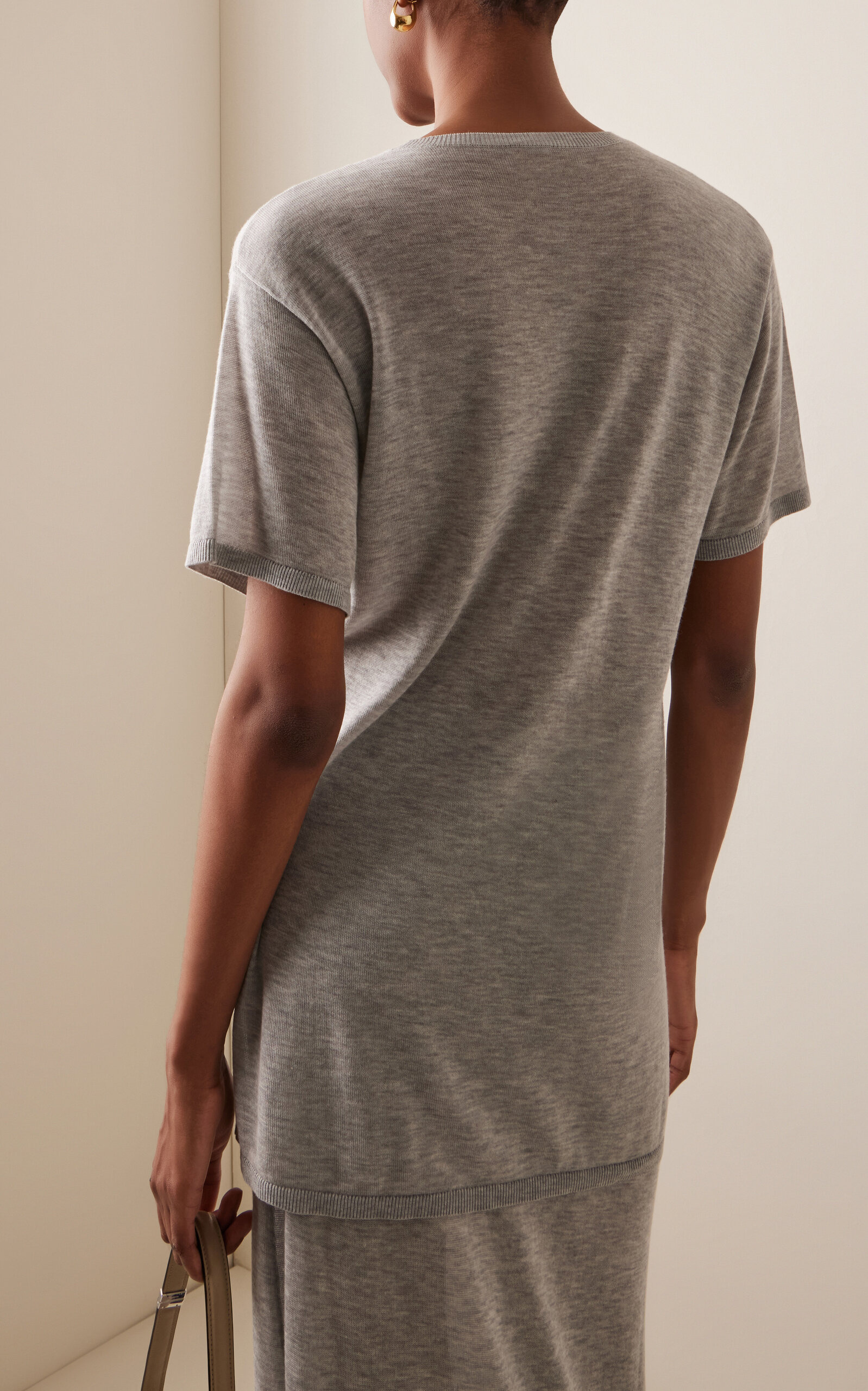 Stretch-Cashmere Top grey - 4