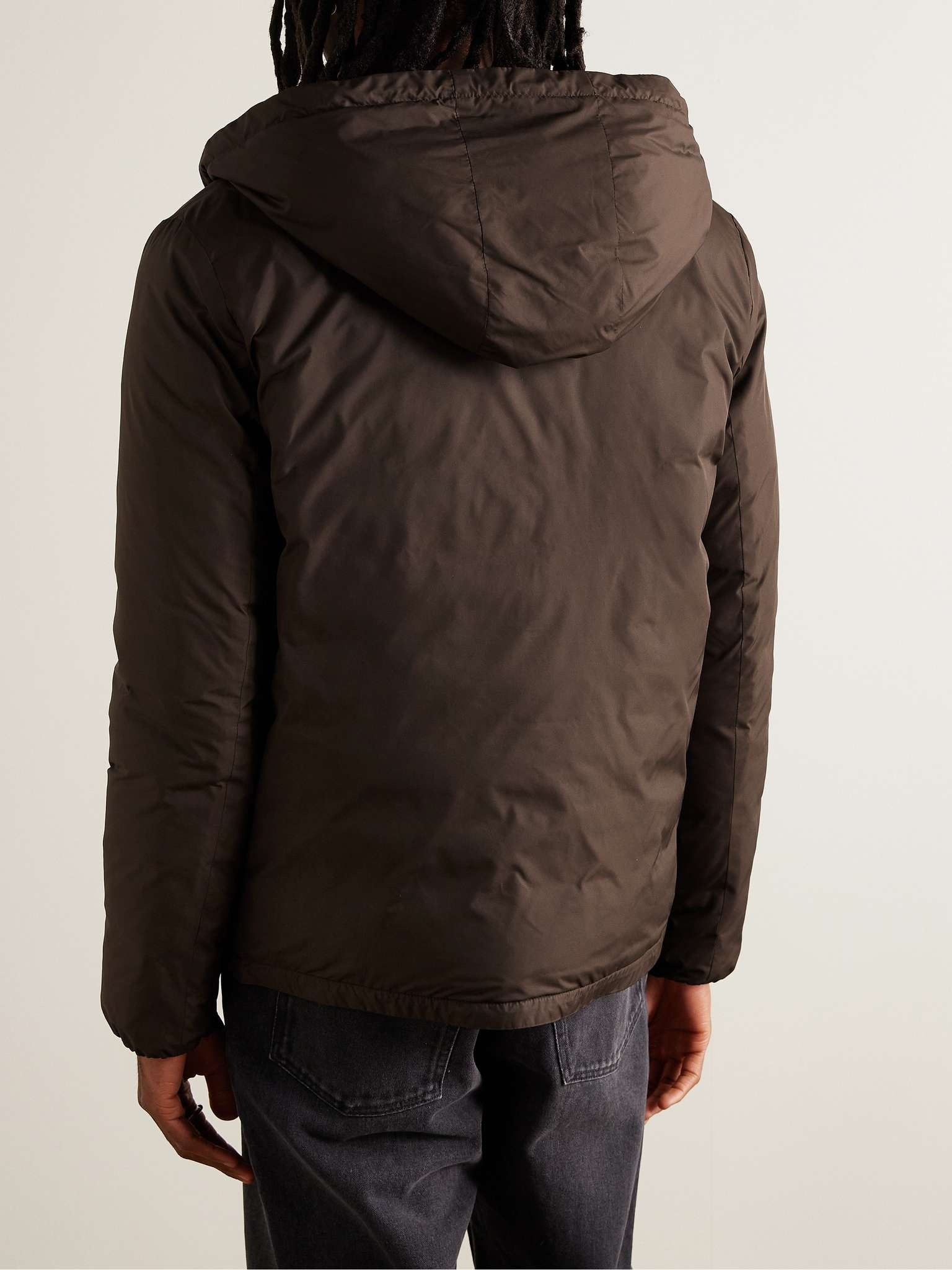 Slim-Fit Shell Hooded Down Jacket - 4