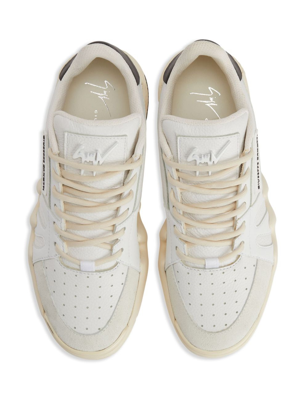 Talon panelled leather sneakers - 4