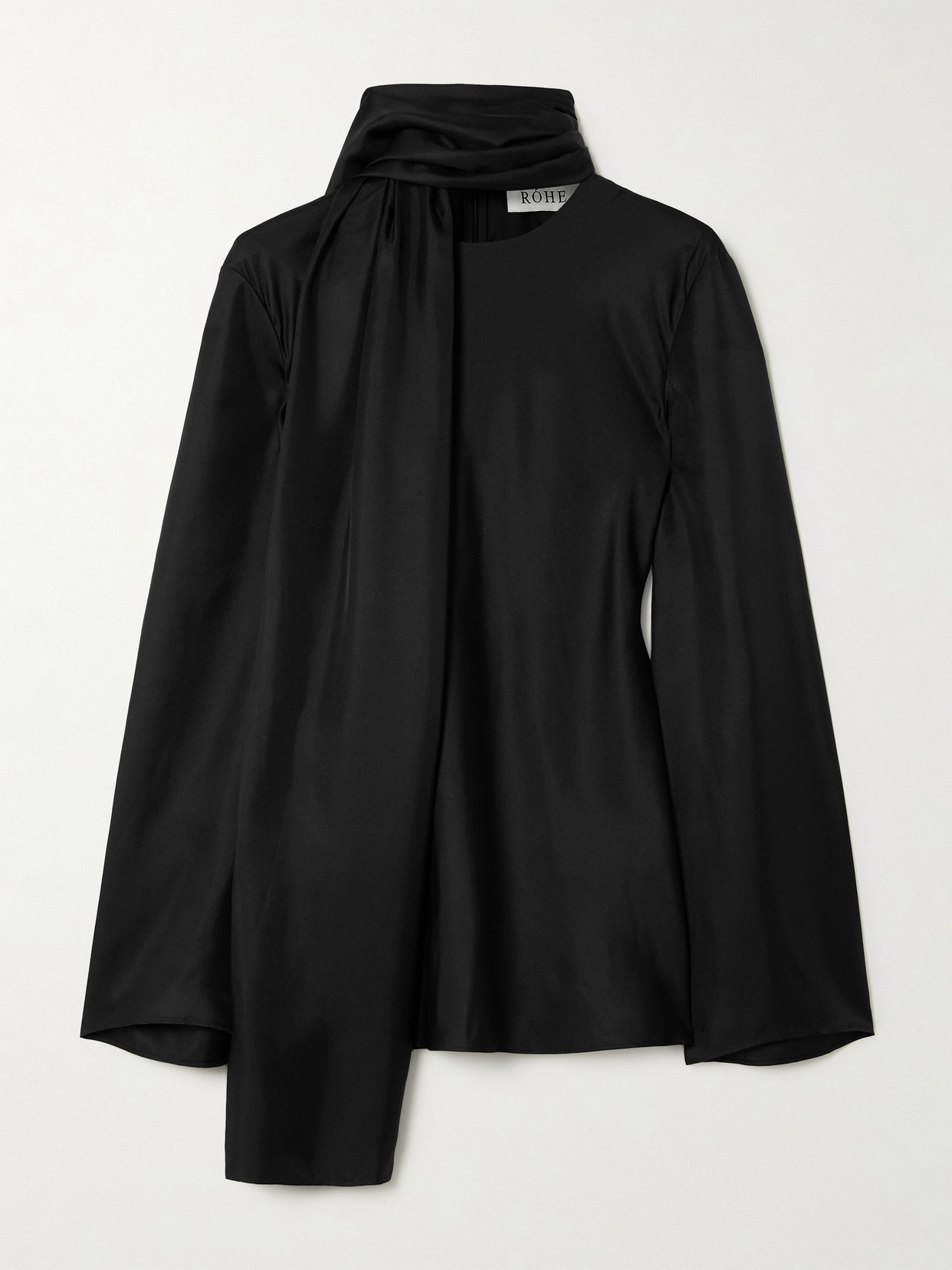 Tie-detailed Silk-satin Blouse - 1