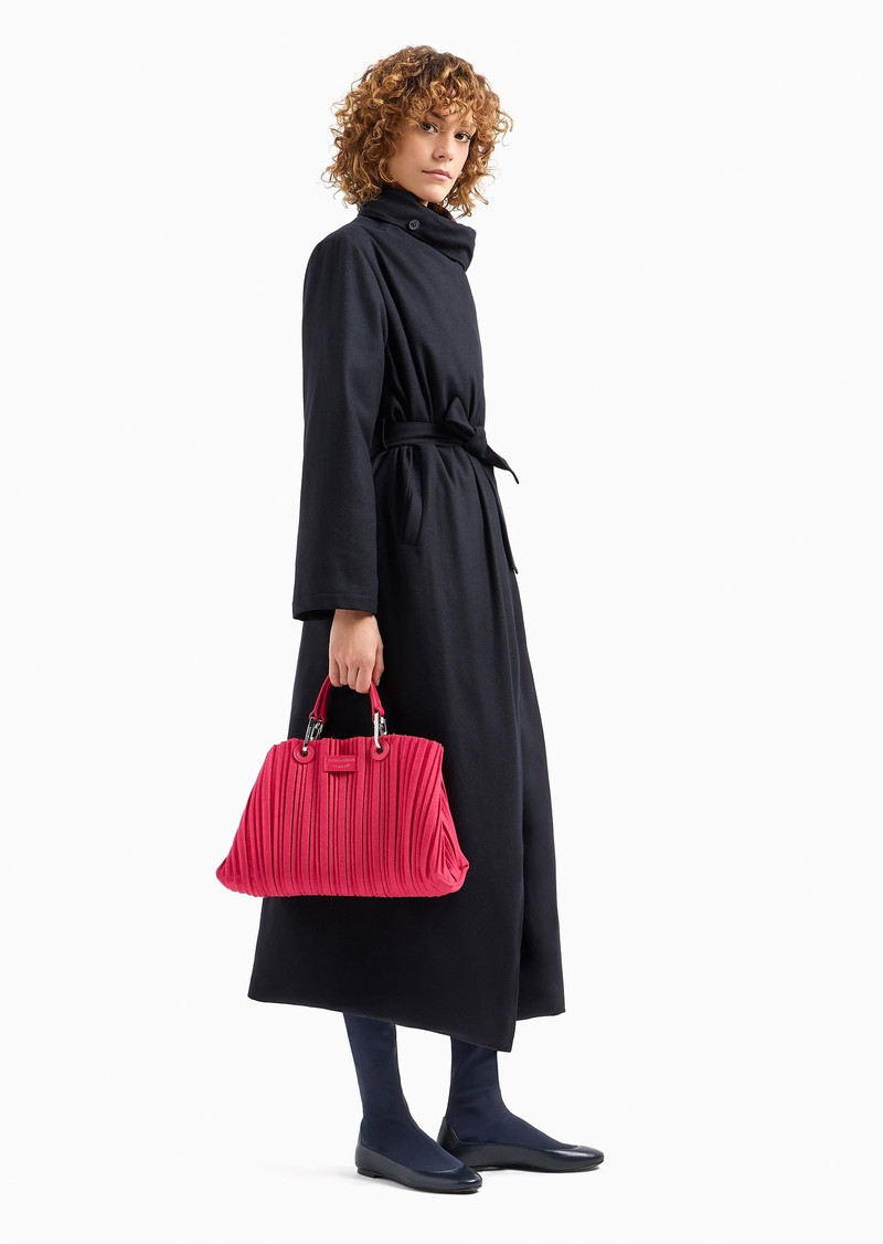 EMPORIO ARMANI ASV long, two-in-one wool-blend down jacket with recycled down padding outlook