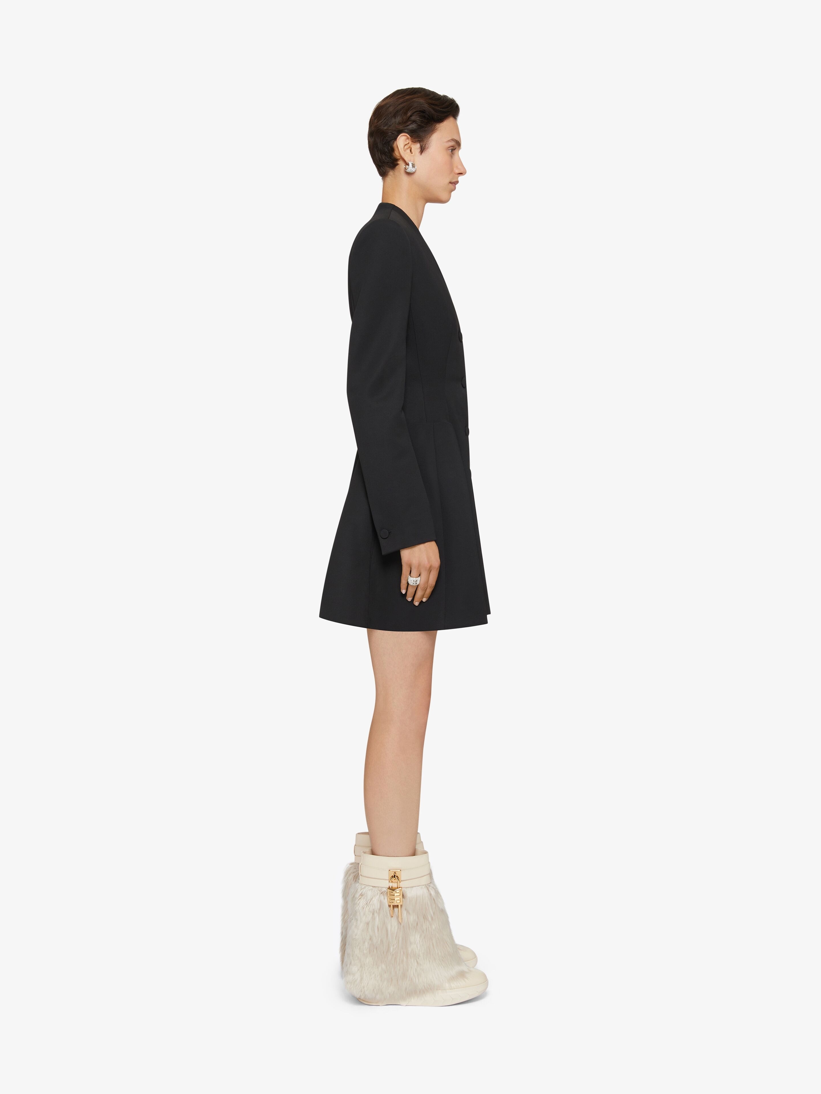 SHARK LOCK BIKER ANKLE BOOTS IN ALPACA - 2