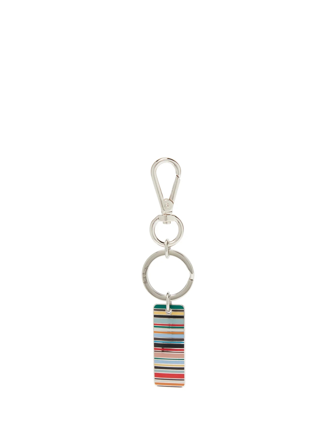 Signature Stripe metal key ring - 1