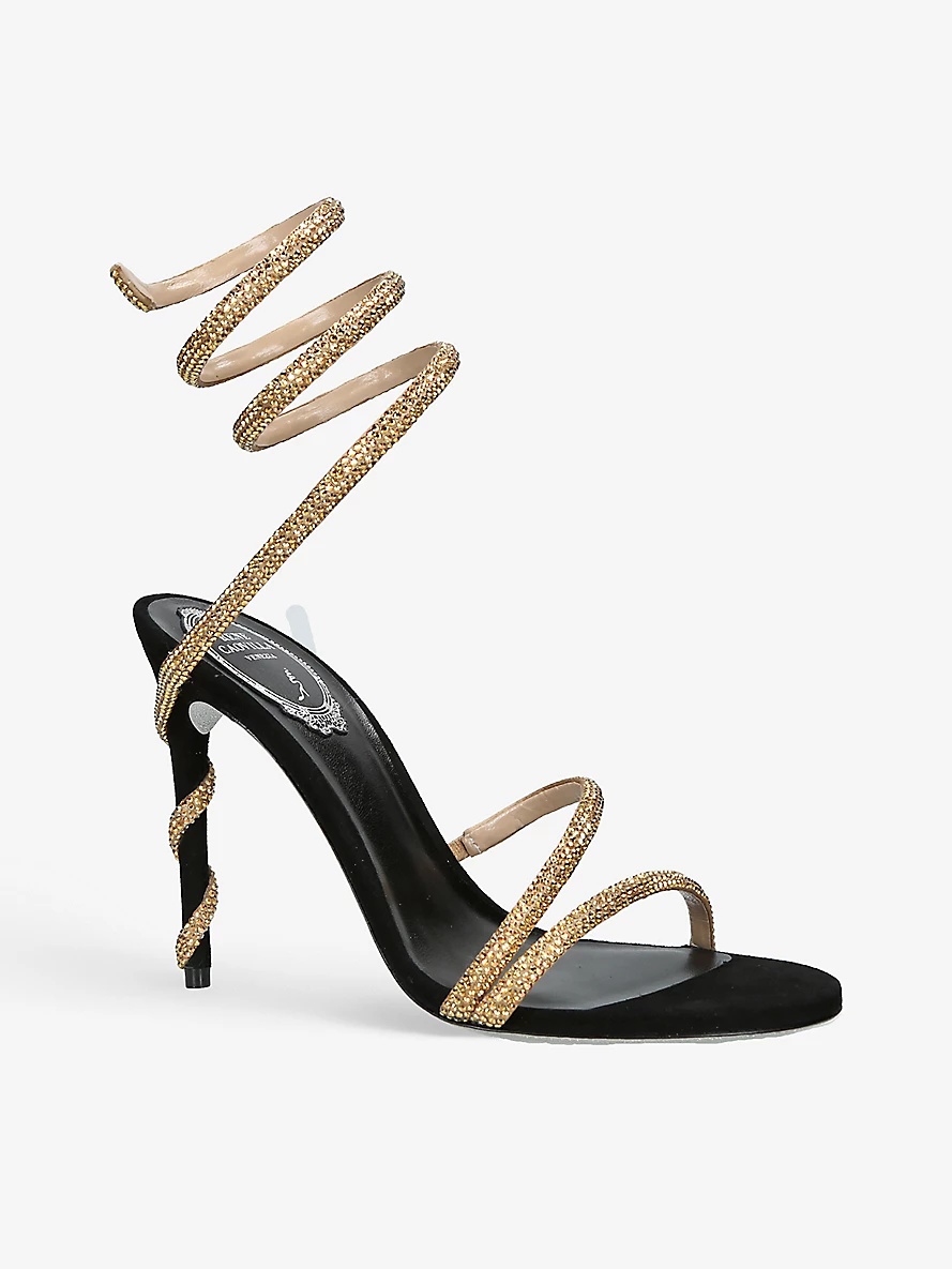 Margot jewelled leather heeled sandals - 4