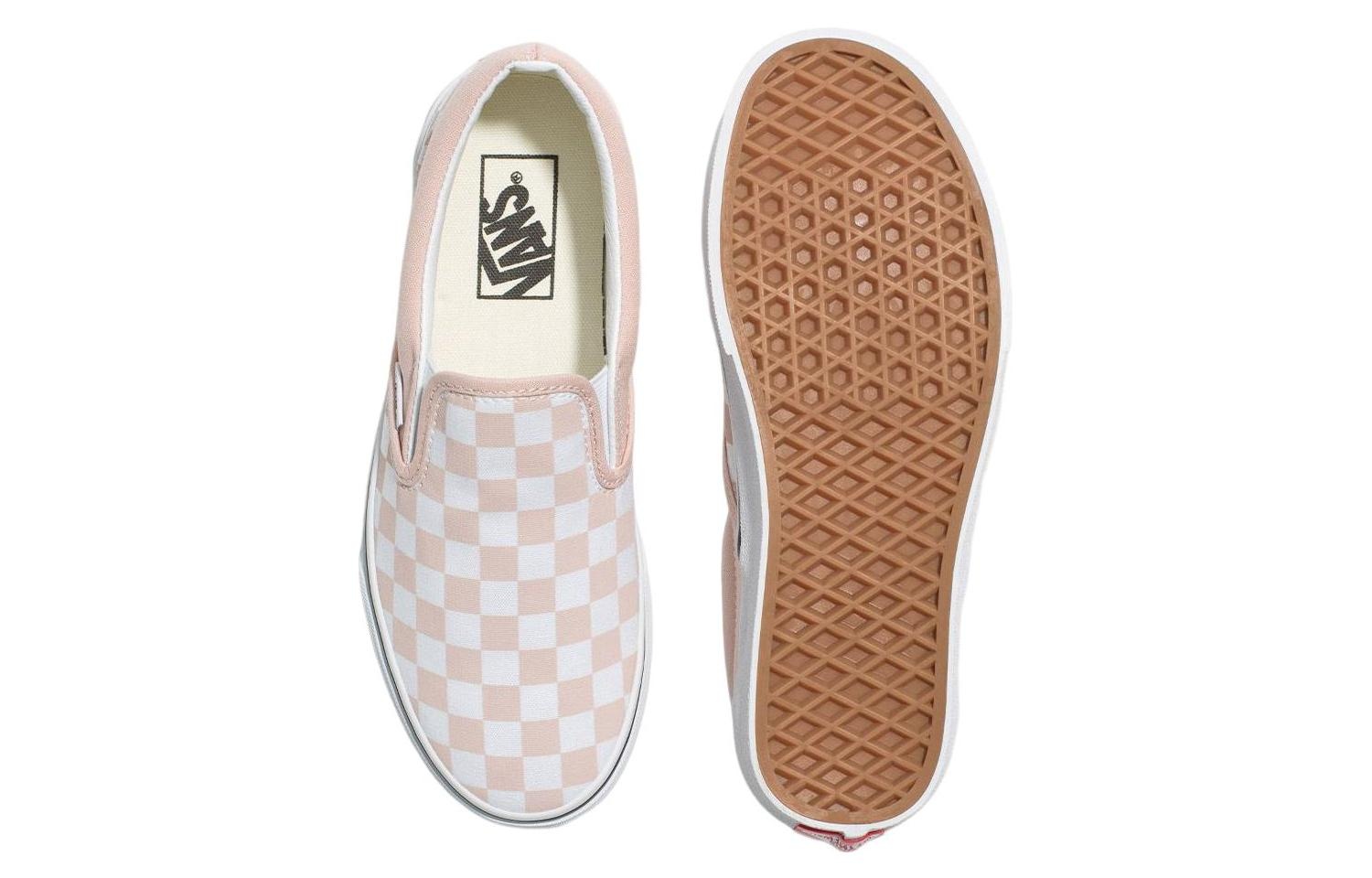 (WMNS) Vans Classic Slip-On Checkerboard 'Pink' VN000BVZBQL - 4