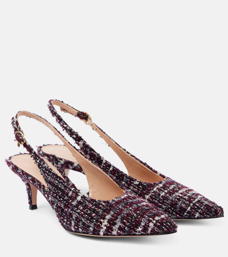 55 bouclé slingback 펌프 - 1