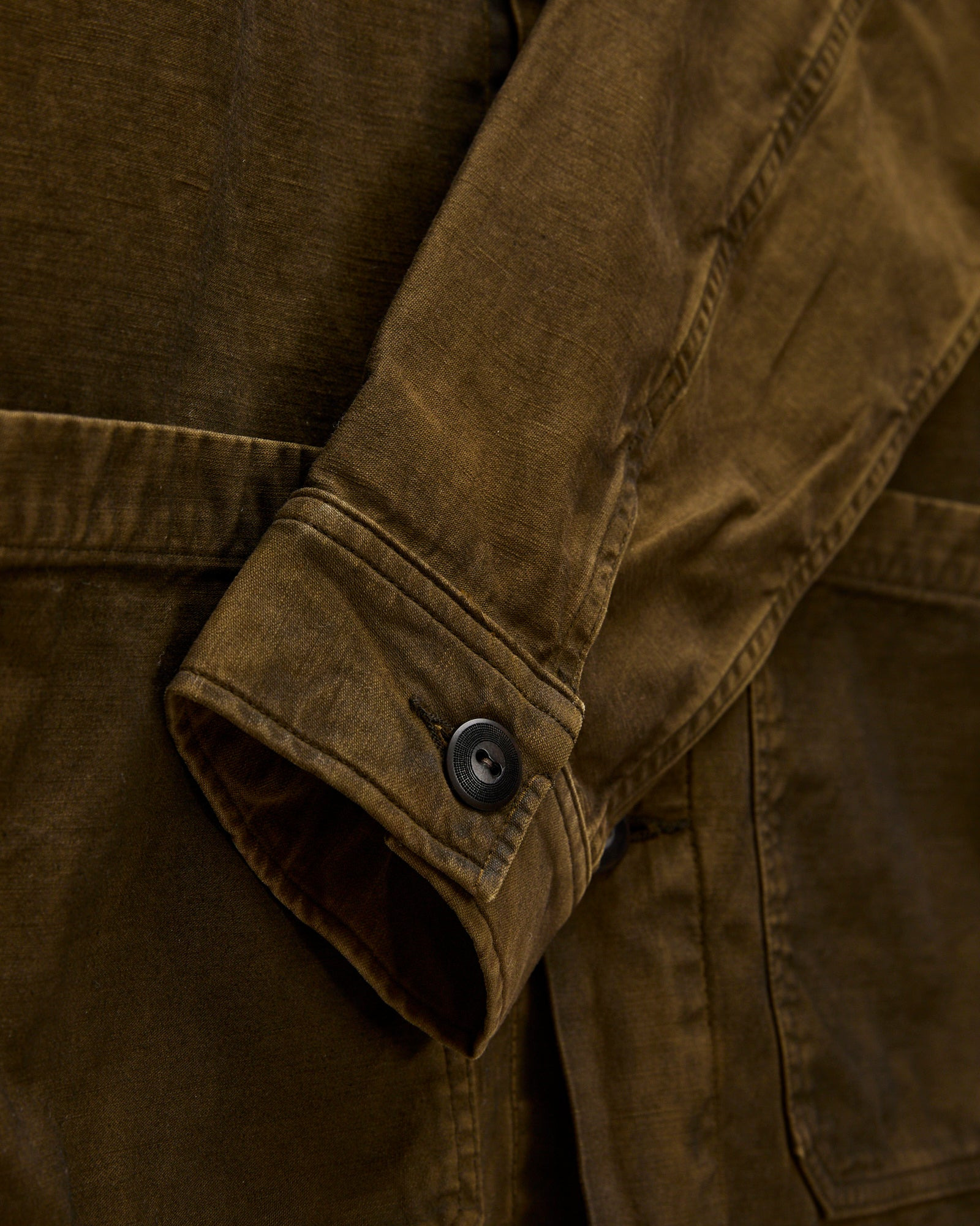 Asher Overshirt in Washed Brown - 5