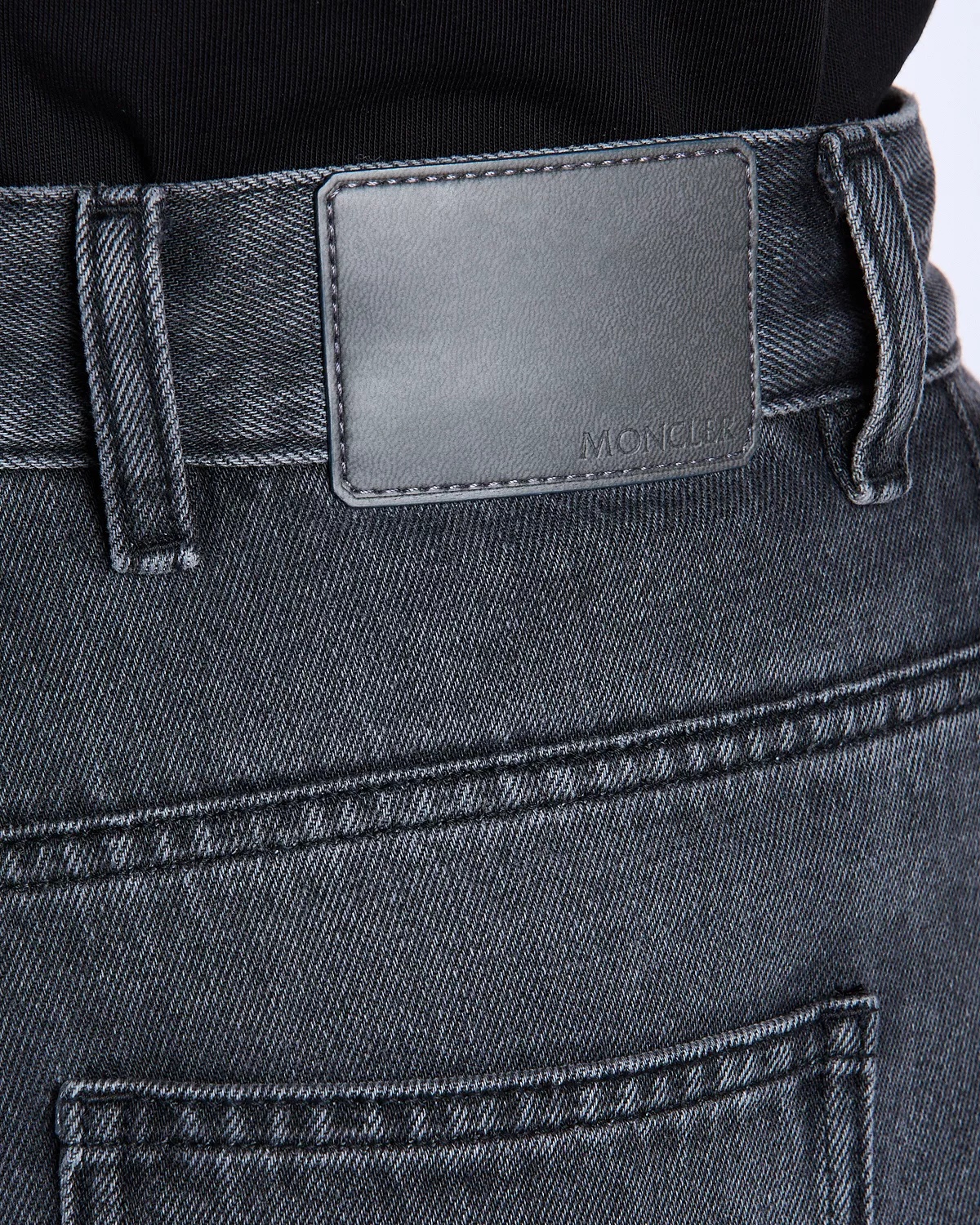 High Rise Cropped Tapered Jeans in Grey - 5
