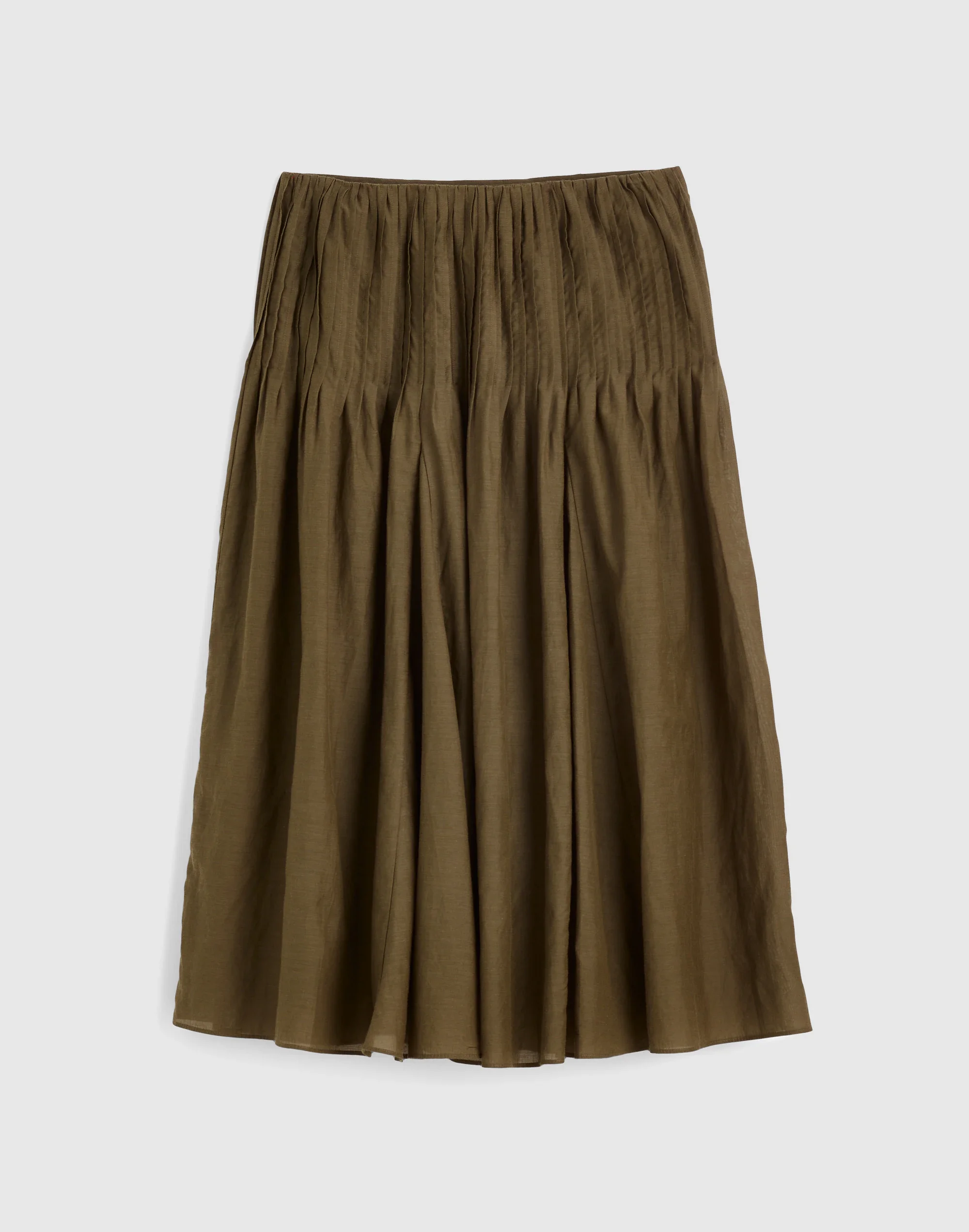 Pintucked Midi Skirt - 1