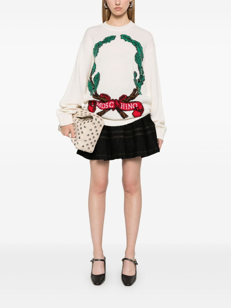 Moschino logo-jacquard sweater outlook