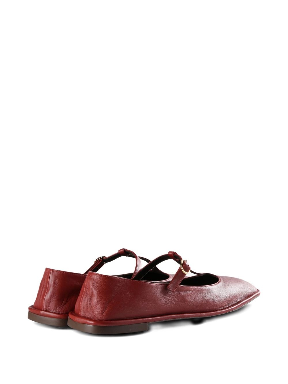 square T-strap flat shoes - 3