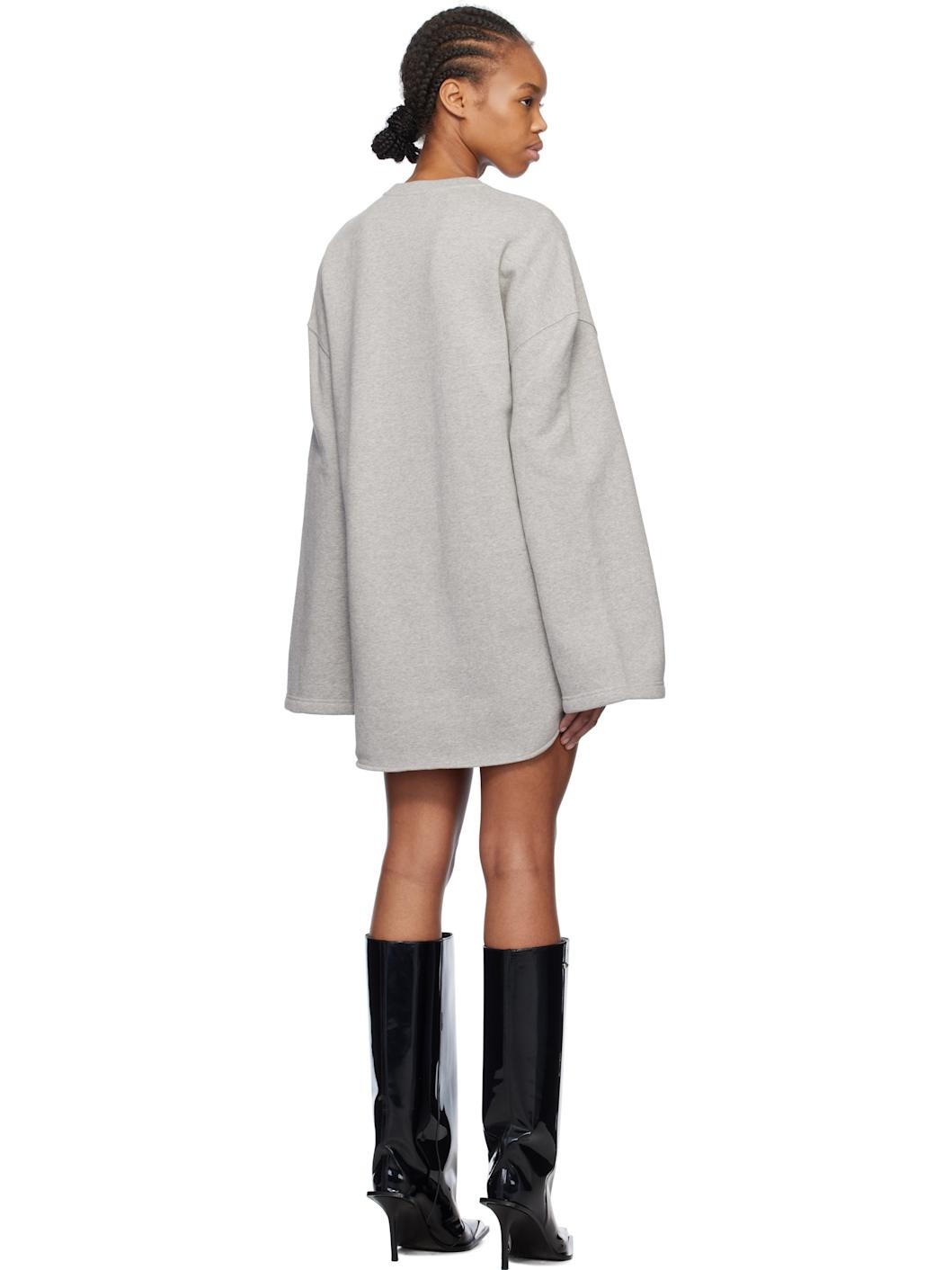Gray String Mini Dress - 3
