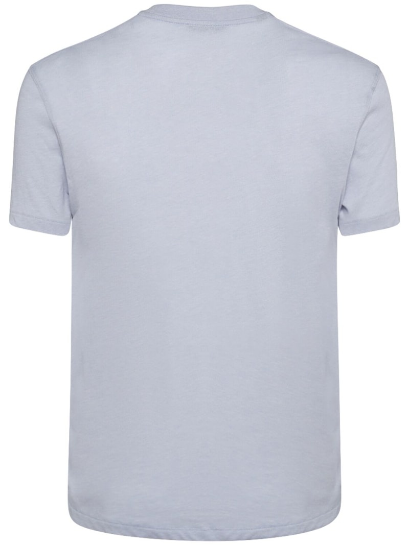 Cotton blend crewneck t-shirt - 5