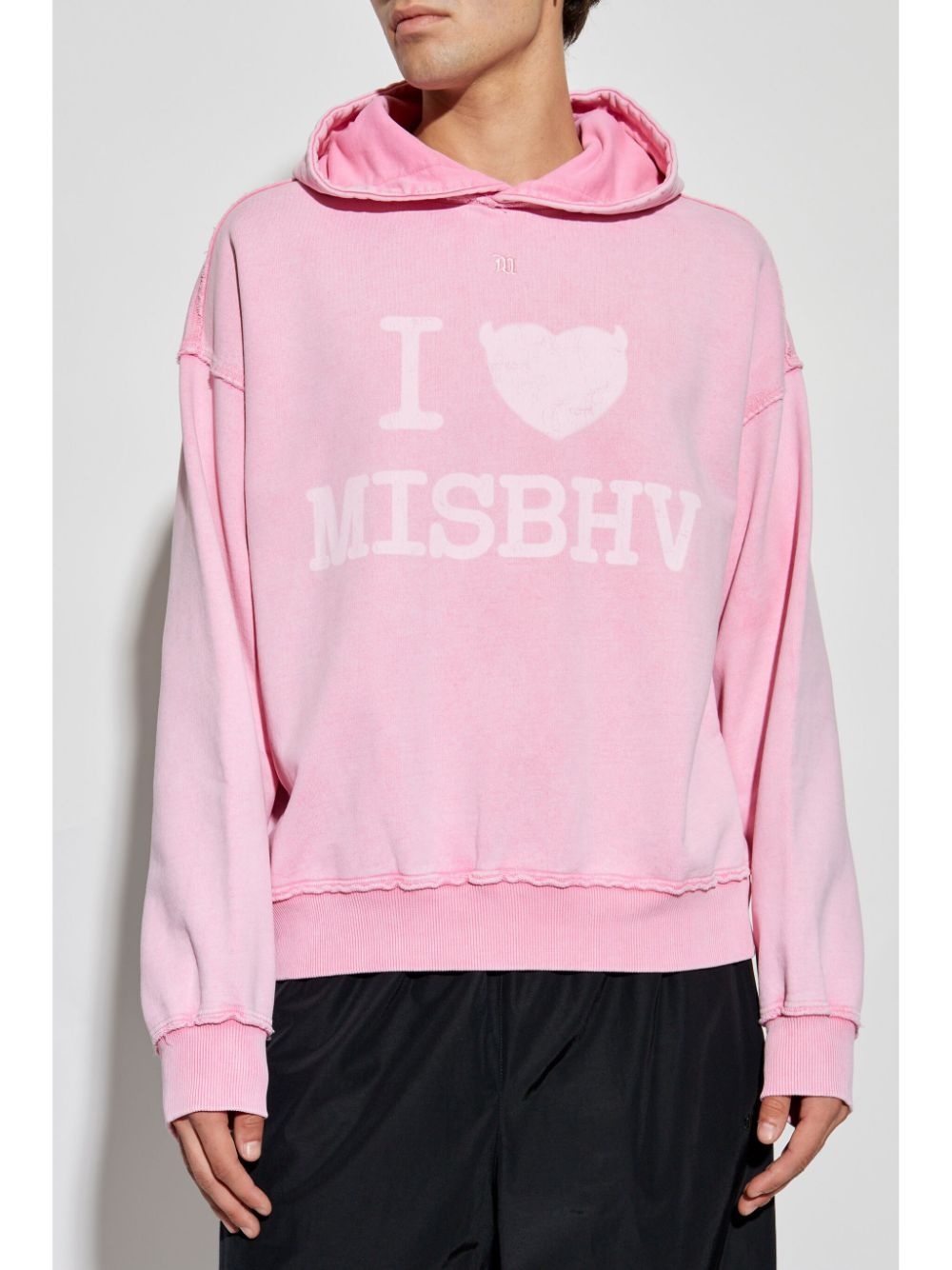 logo-print cotton hoodie - 3