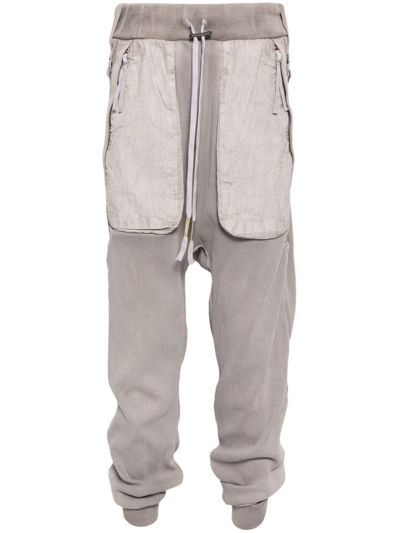 drawstring drop-crotch trousers 1