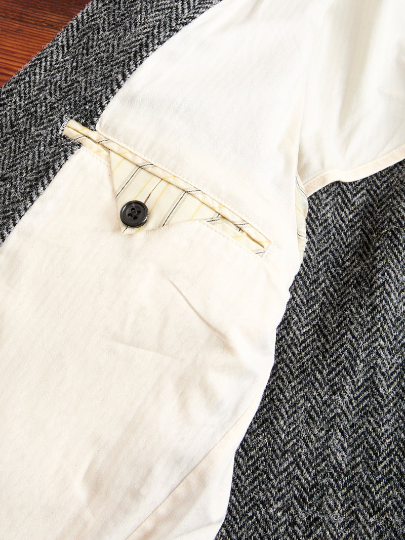 3B Comfort Harris Tweed Jacket in Grey Herringbone 10