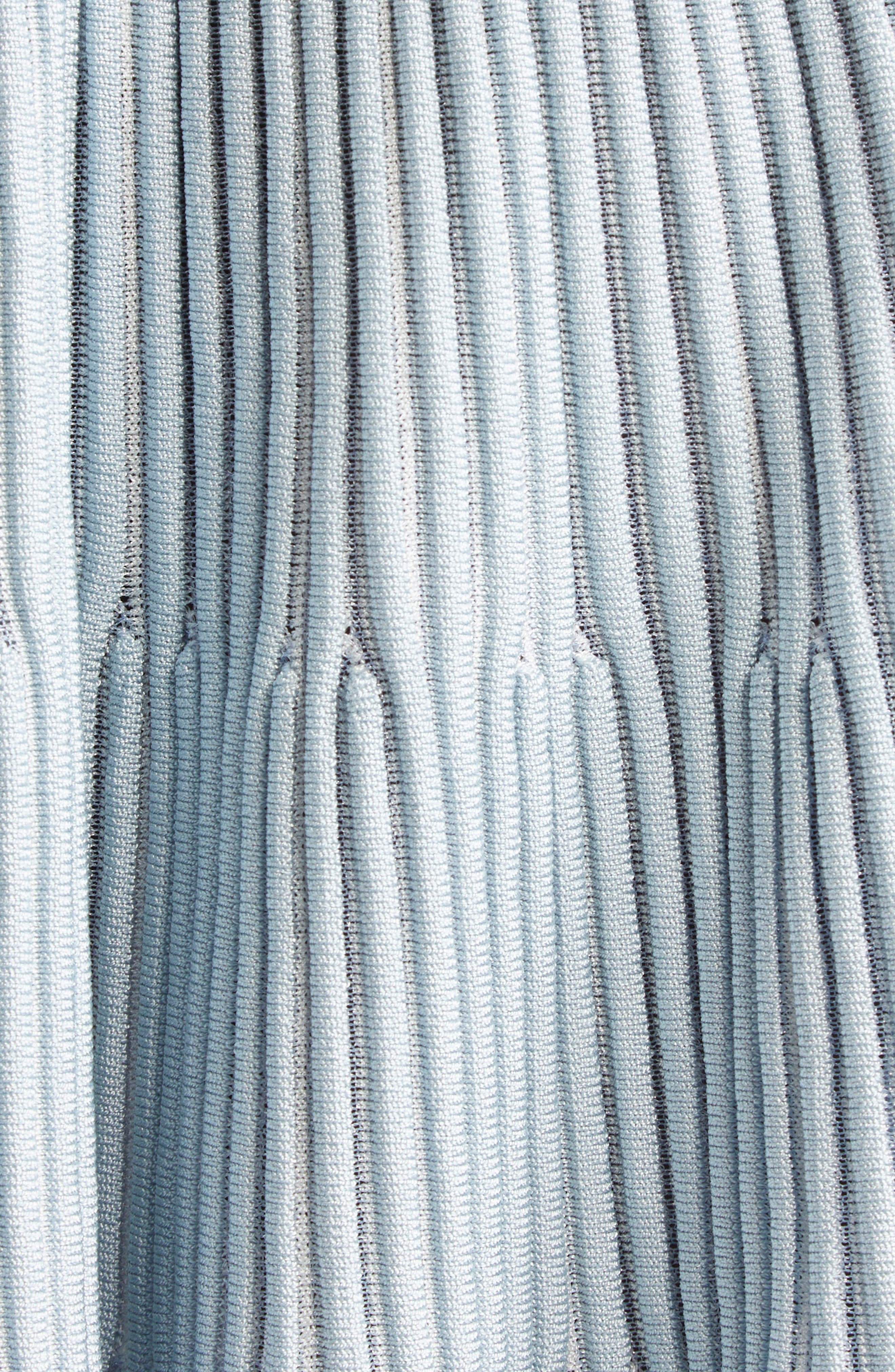 Balmain Textured Knit Flared Skirt in Blue/White at Nordstrom - 7