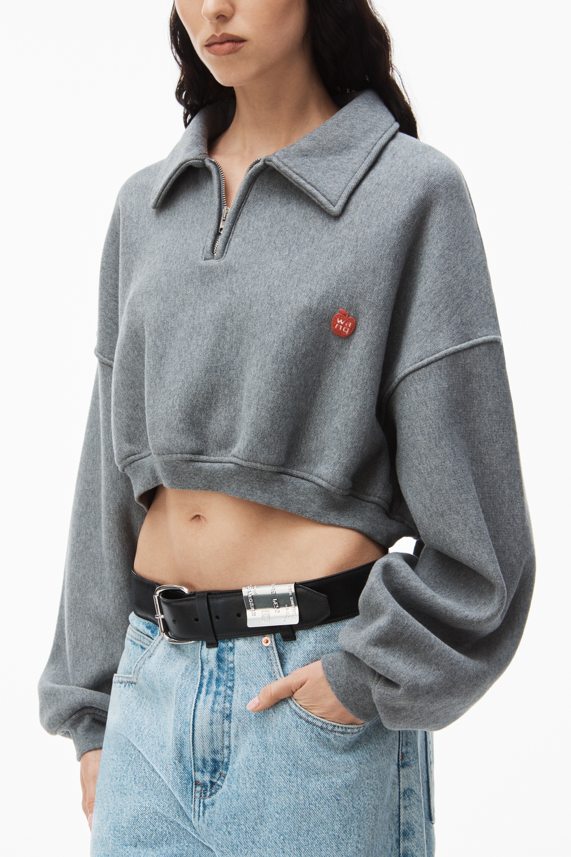 half zip sweatshirt in classic terry - 3