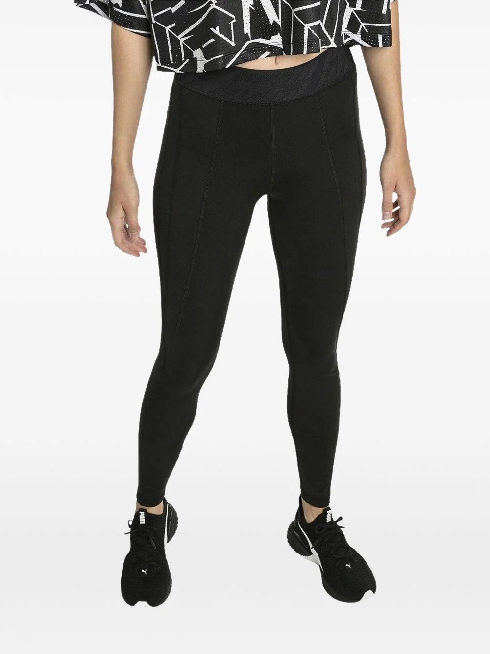 elastic-waist leggings - 1