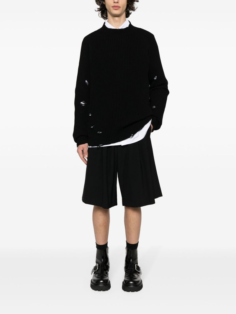 MM6 Maison Margiela distressed cotton jumper outlook