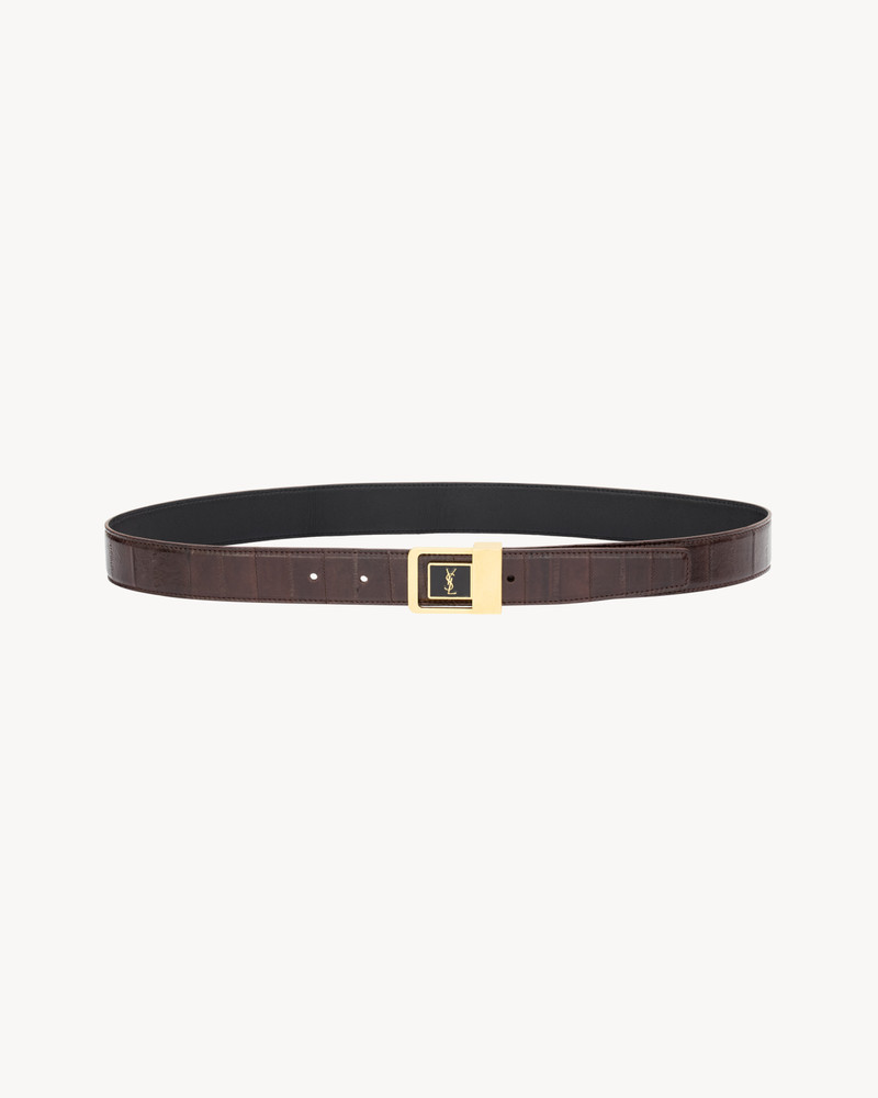SAINT LAURENT LA 66 BUCKLE BELT IN EEL outlook