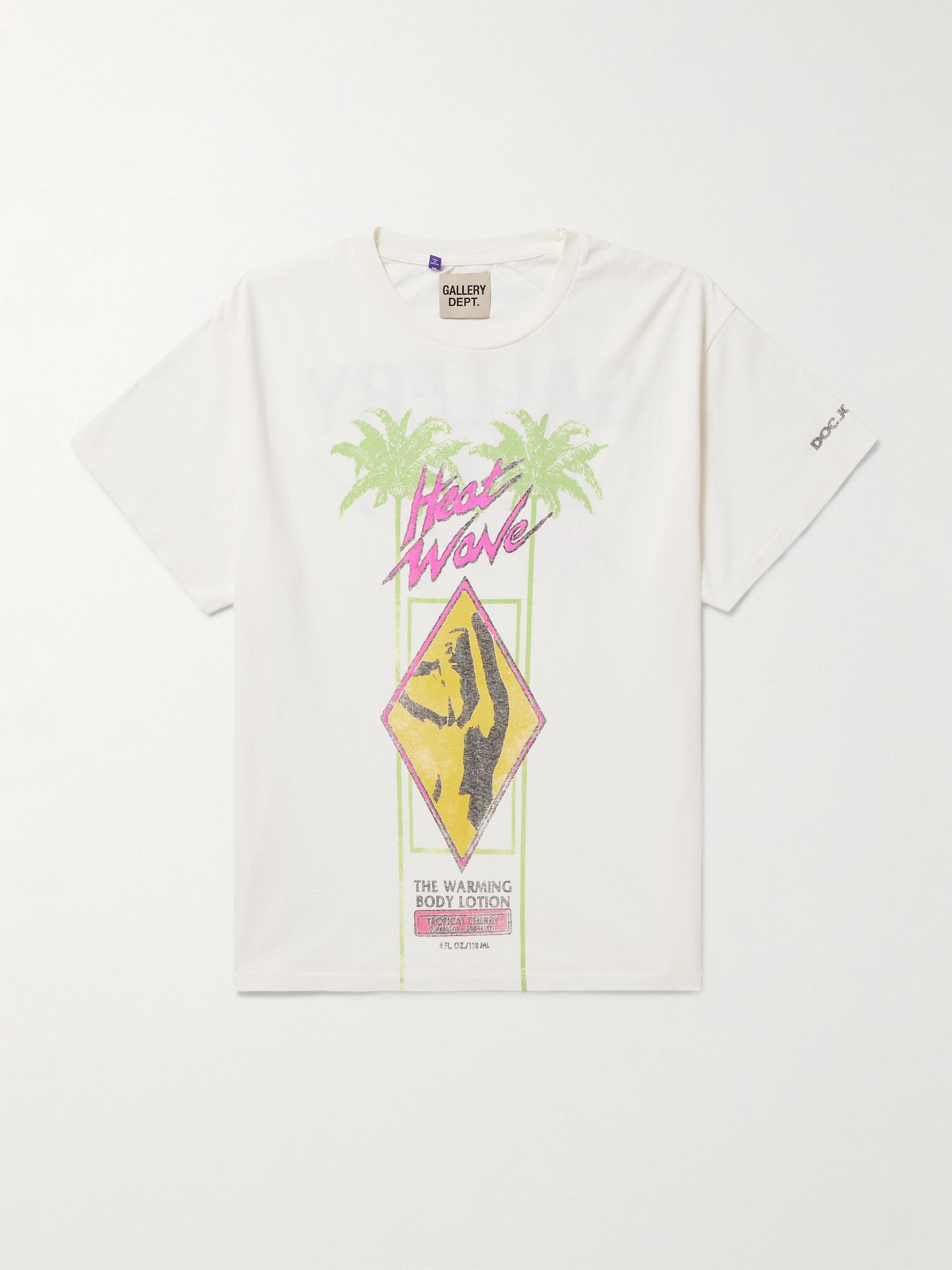 + Doc Johnson Heat Wave Glittered Printed Cotton-Jersey T-Shirt Off-white - 1