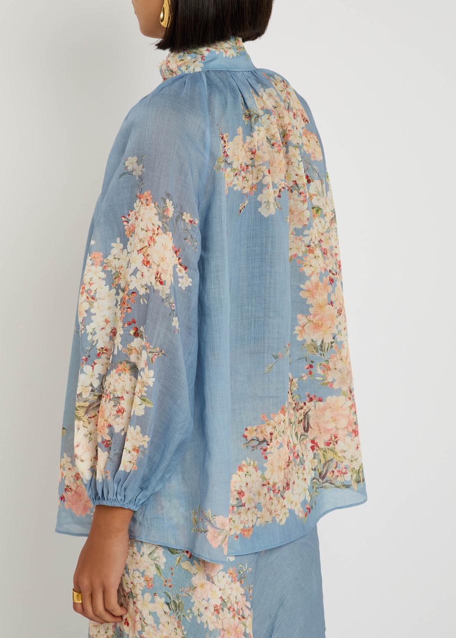 Zimmermann Cascadian Floral-print Ramie Blouse - 3