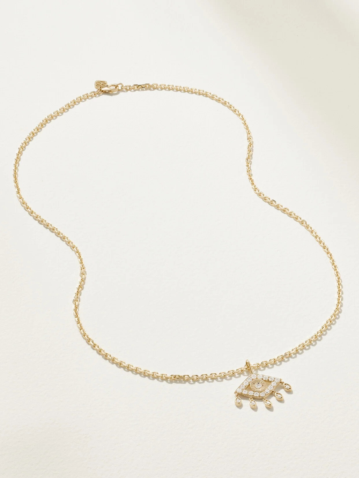 Evil Eye 14-karat Gold Diamond Necklace - 1