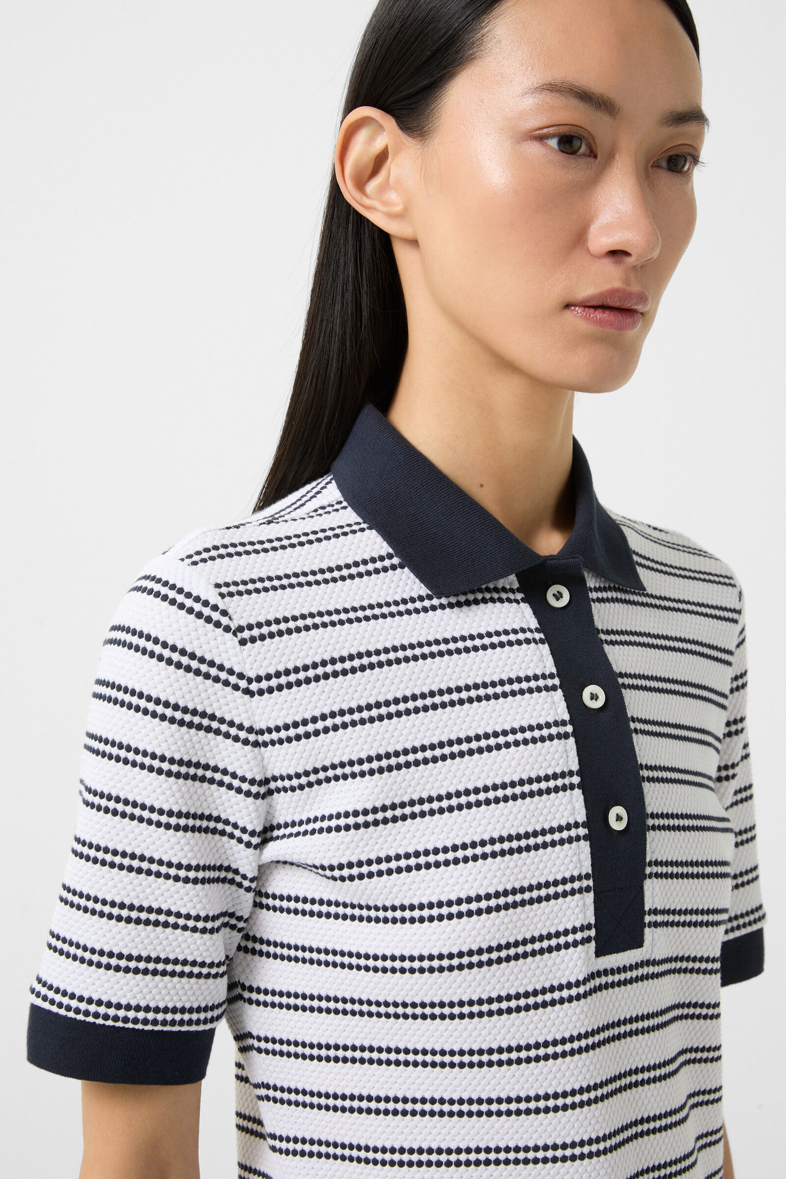 Wendy Polo shirt in Navy blue/White - 4