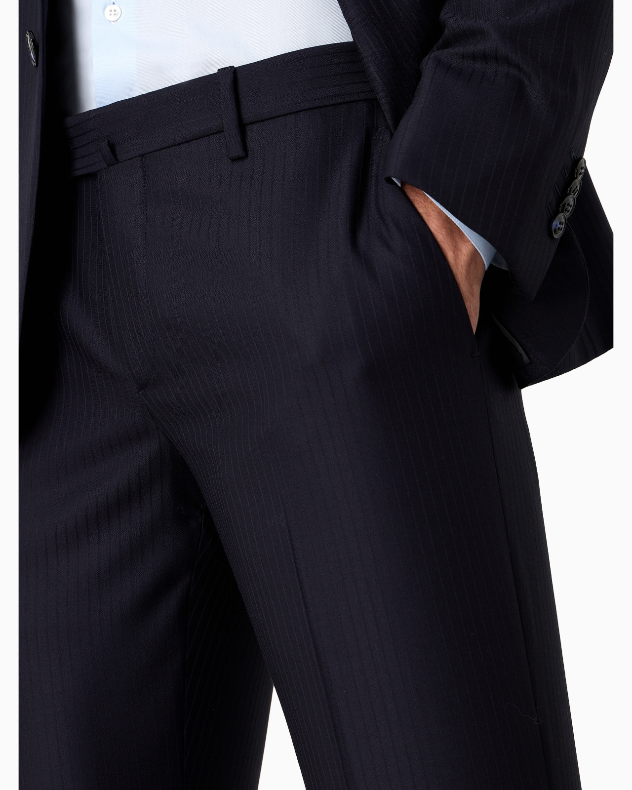 Manhattan Line single-breasted suit in pinstripe virgin wool - 6
