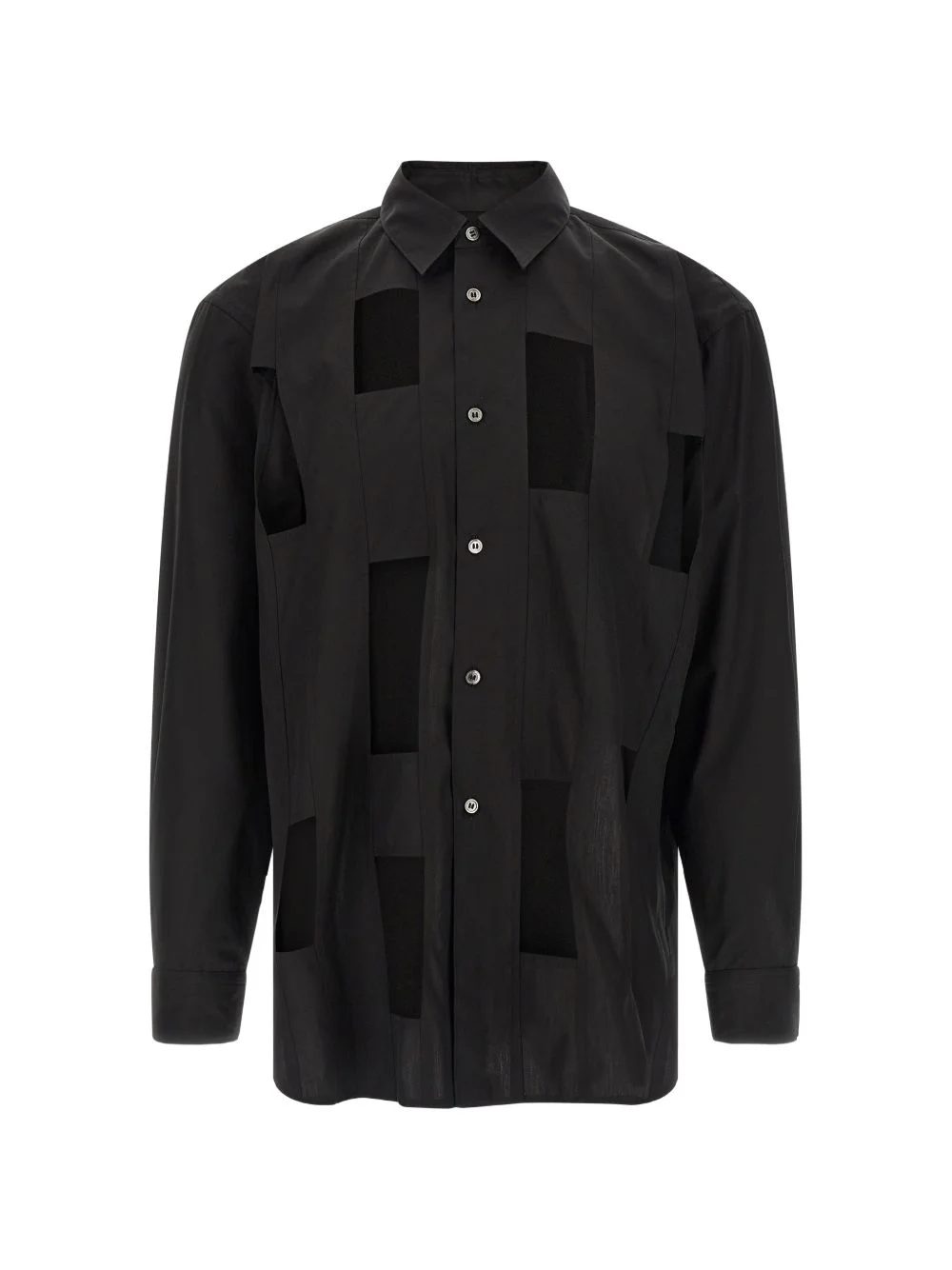 geometric cut-out shirt - 1