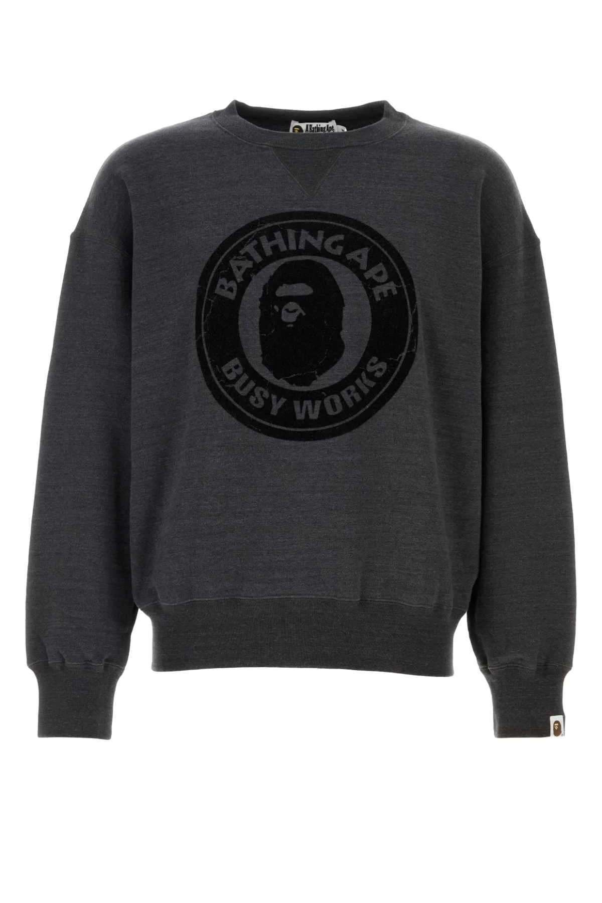 Bape Men Graphite Cotton Oversize Sweatshirt - 1