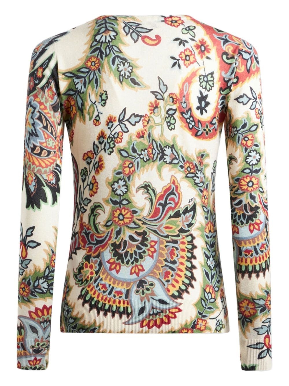 paisley-print knitted top - 6