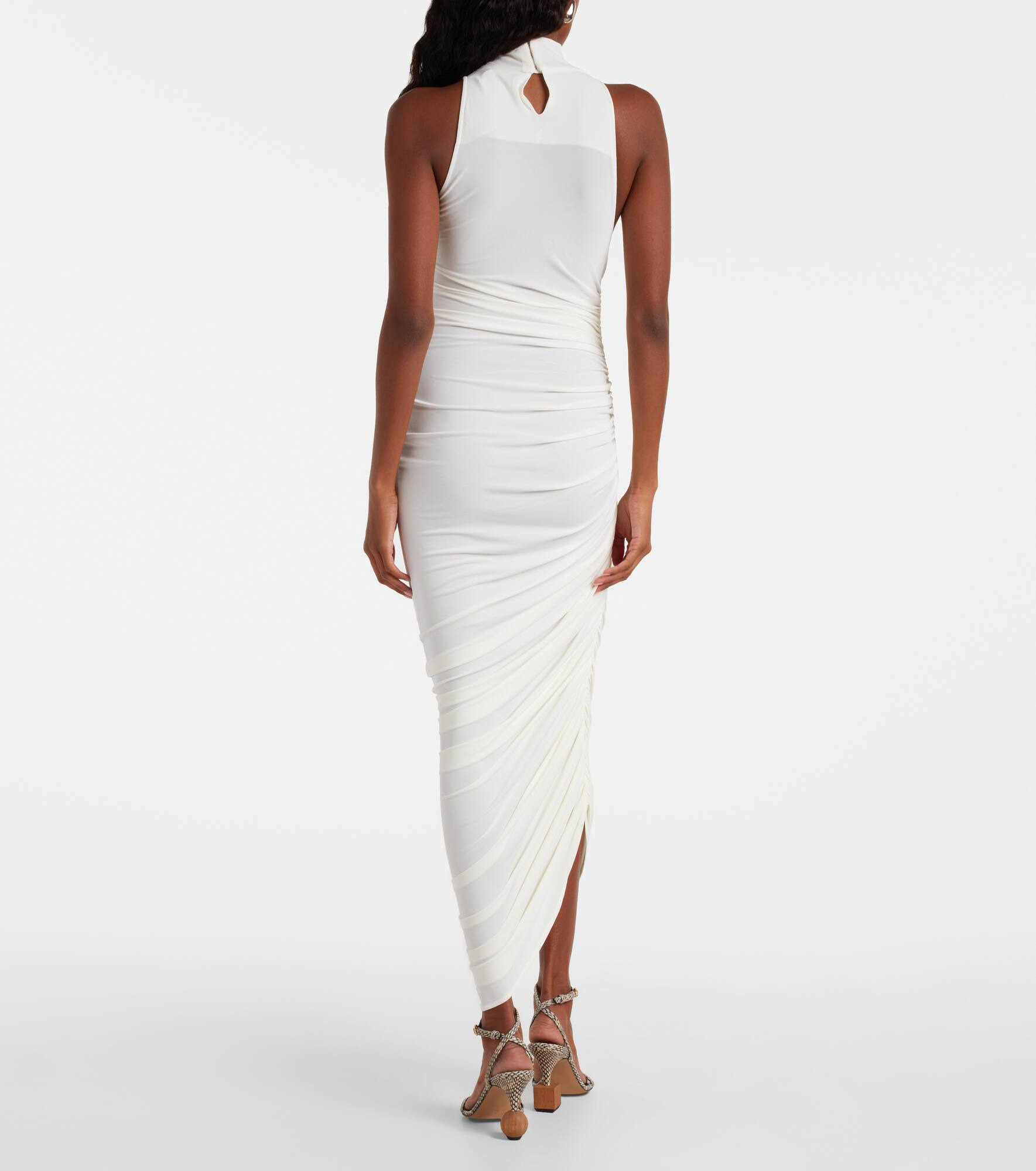 Piazza draped gathered maxi dress - 3