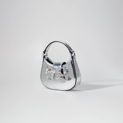 self-portrait Silver Crescent Bow Micro Bag outlook