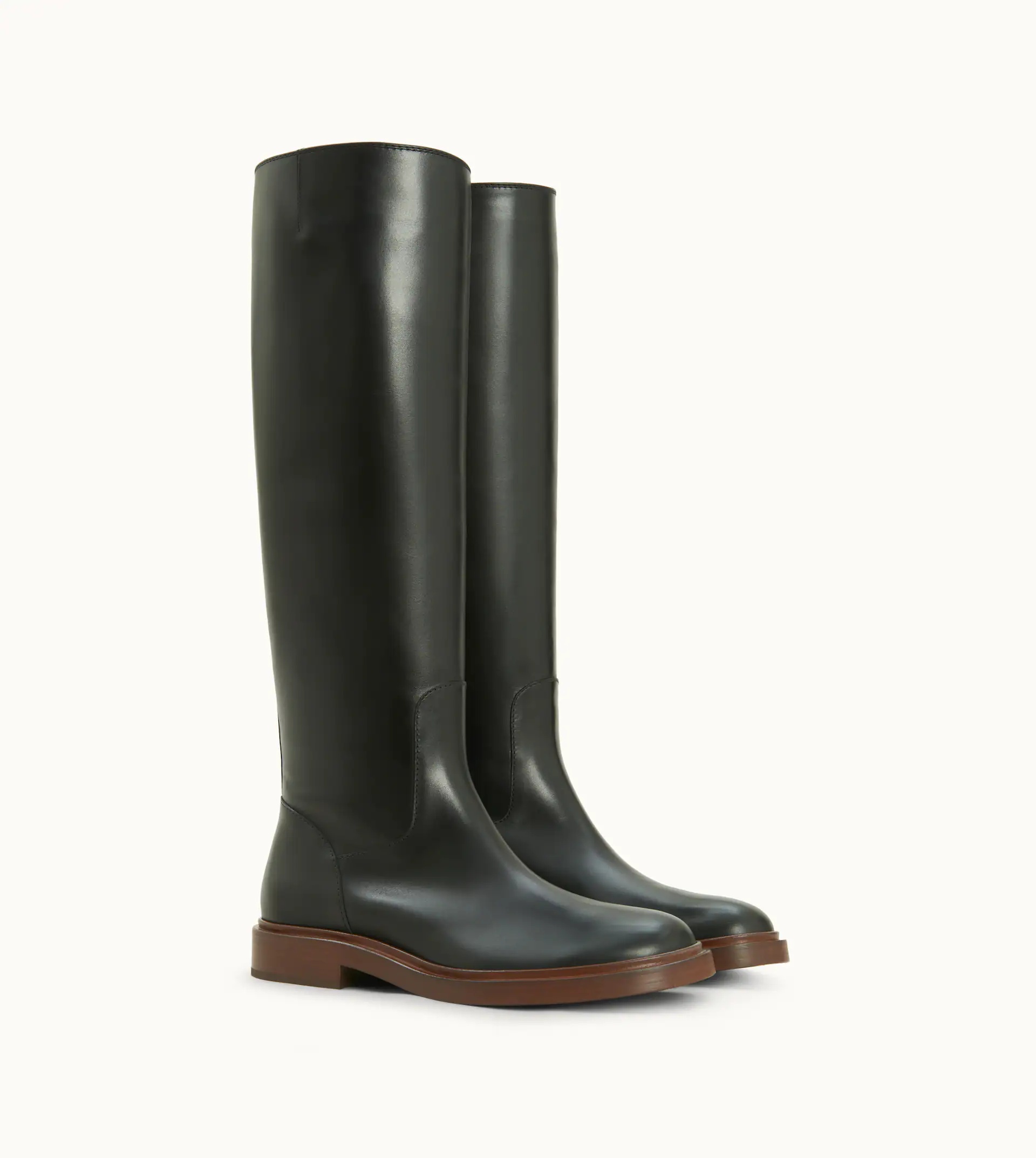 RIDING BOOTS IN LEATHER - BLACK - 3