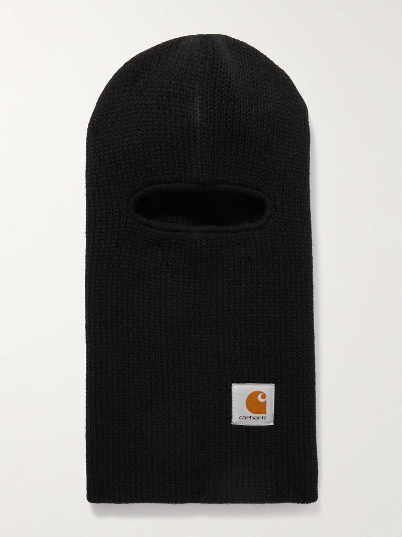 Storm Logo-Appliquéd Ribbed-Knit Balaclava 1