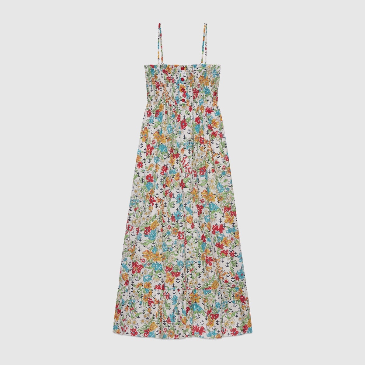 Floral anchor print cotton dress - 1