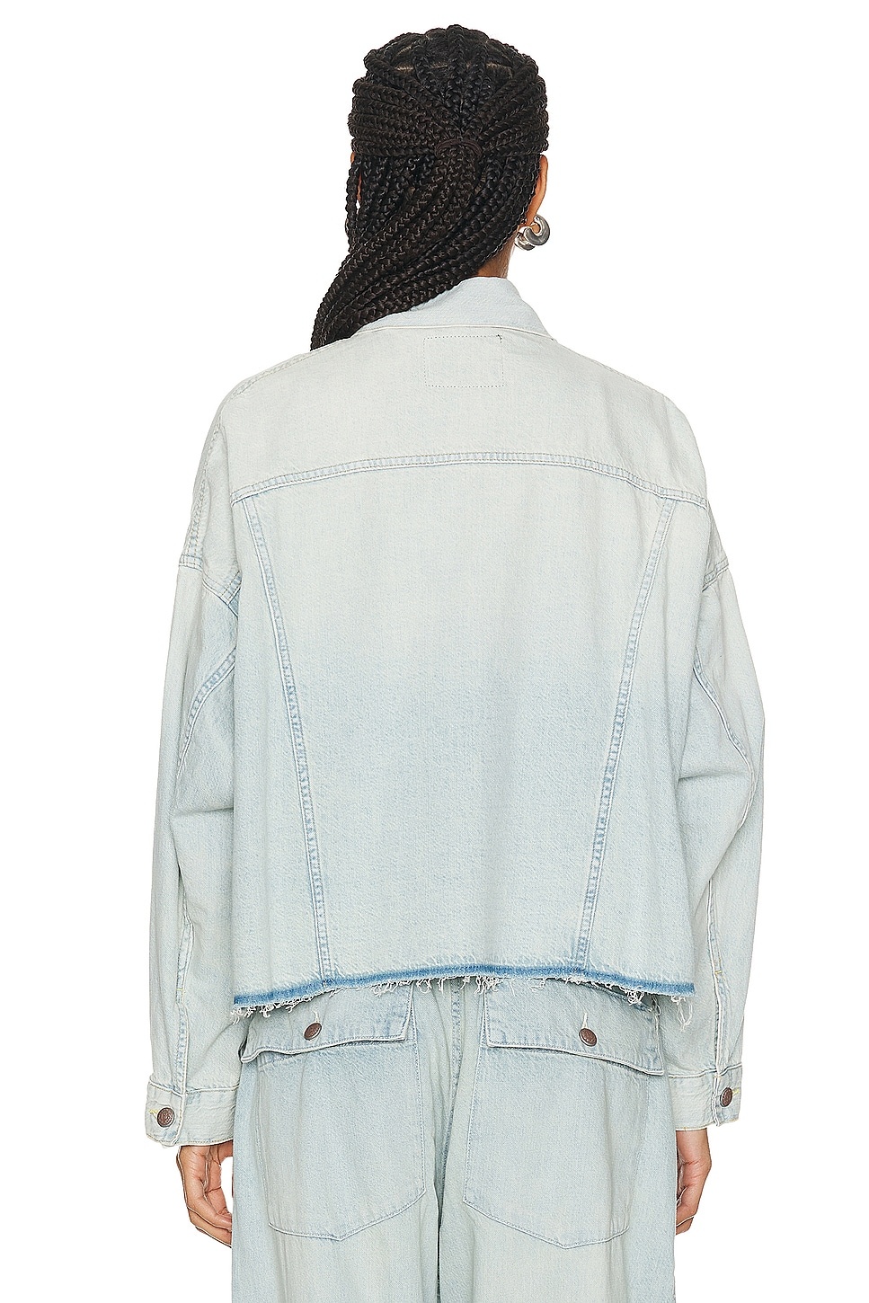 Oversized Cut Off Trucker Jacket - 3