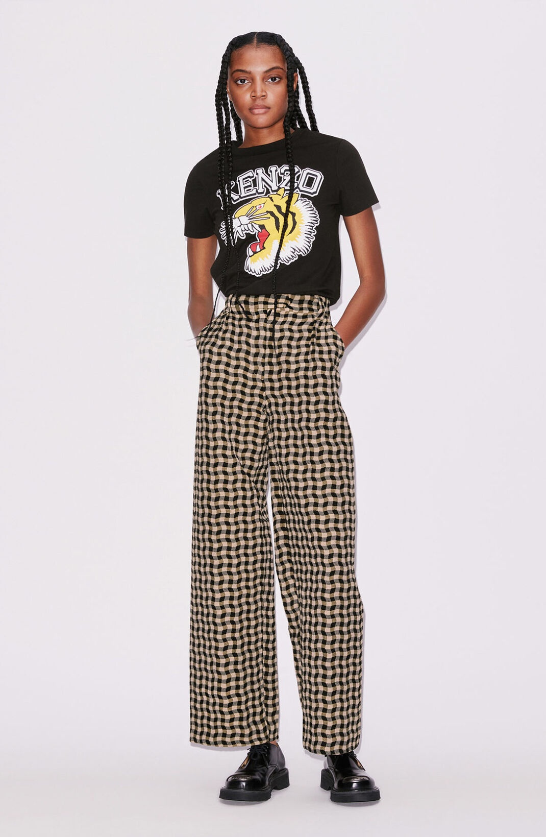 'Wavy Vichy' tailored trousers - 3